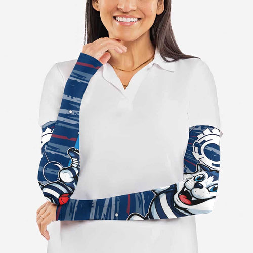 Geelong Cats Arm Sleeves Mascot Cartoon Football Illustration Style