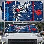 Geelong Cats Auto Sun Shade Mascot Cartoon Football Illustration Style