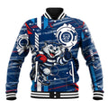 Geelong Cats Baseball Jacket Mascot Cartoon Football Illustration Style