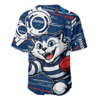 Geelong Cats Baseball Jersey Mascot Cartoon Football Illustration Style