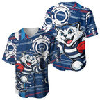Geelong Cats Baseball Jersey Mascot Cartoon Football Illustration Style