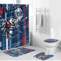 Geelong Cats Bathroom Set Mascot Cartoon Football Illustration Style