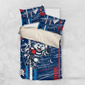 Geelong Cats Bedding Set Mascot Cartoon Football Illustration Style