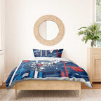 Geelong Cats Bedding Set Mascot Cartoon Football Illustration Style