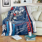 Geelong Cats Blanket Mascot Cartoon Football Illustration Style