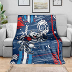 Geelong Cats Blanket Mascot Cartoon Football Illustration Style