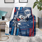Geelong Cats Blanket Mascot Cartoon Football Illustration Style