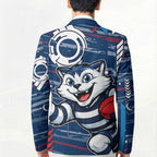 Geelong Cats Blazer Mascot Cartoon Football Illustration Style