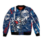 Geelong Cats Bomber Jacket Mascot Cartoon Football Illustration Style