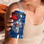 Geelong Cats 4 in 1 Can Cooler Tumbler Mascot Cartoon Football Illustration Style