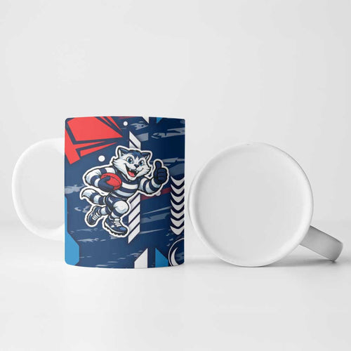 Geelong Cats Ceramic Mug Mascot Cartoon Football Illustration Style