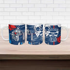 Geelong Cats Ceramic Mug Mascot Cartoon Football Illustration Style