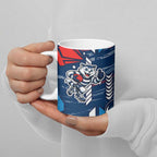 Geelong Cats Ceramic Mug Mascot Cartoon Football Illustration Style