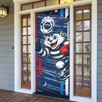 Geelong Cats Door Cover Mascot Cartoon Football Illustration Style