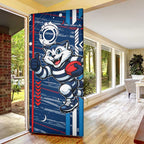 Geelong Cats Door Cover Mascot Cartoon Football Illustration Style