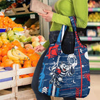 Geelong Cats Grocery Bag Mascot Cartoon Football Illustration Style
