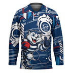 Geelong Cats Hockey Jersey Mascot Cartoon Football Illustration Style