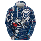 Geelong Cats Hoodie Mascot Cartoon Football Illustration Style