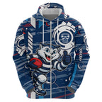 Geelong Cats Hoodie Mascot Cartoon Football Illustration Style