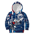 Geelong Cats Kid Hoodie Mascot Cartoon Football Illustration Style