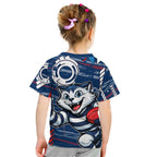 Geelong Cats Kid T Shirt Mascot Cartoon Football Illustration Style