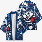 Geelong Cats Kimono Mascot Cartoon Football Illustration Style
