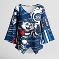 Geelong Cats Kimono Sleeve Blouse Mascot Cartoon Football Illustration Style