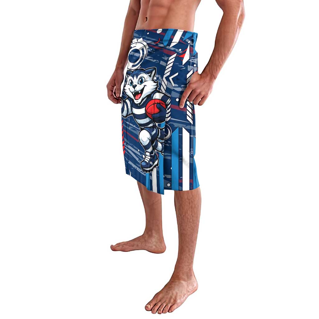 Geelong Cats Lavalava Mascot Cartoon Football Illustration Style
