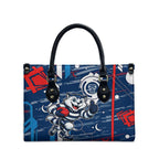 Geelong Cats Leather Bag Mascot Cartoon Football Illustration Style