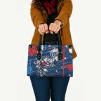 Geelong Cats Leather Bag Mascot Cartoon Football Illustration Style