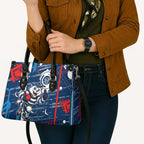 Geelong Cats Leather Bag Mascot Cartoon Football Illustration Style