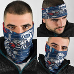 Geelong Cats Neck Gaiter Mascot Cartoon Football Illustration Style