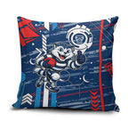 Geelong Cats Pillow Cover Mascot Cartoon Football Illustration Style