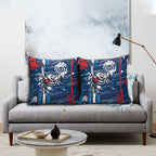 Geelong Cats Pillow Cover Mascot Cartoon Football Illustration Style