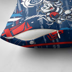 Geelong Cats Pillow Cover Mascot Cartoon Football Illustration Style