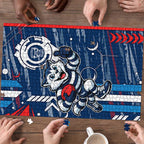 Geelong Cats Puzzle Mascot Cartoon Football Illustration Style