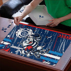 Geelong Cats Puzzle Mascot Cartoon Football Illustration Style