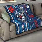 Geelong Cats Quilt Mascot Cartoon Football Illustration Style