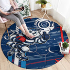Geelong Cats Round Carpet Mascot Cartoon Football Illustration Style