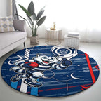 Geelong Cats Round Carpet Mascot Cartoon Football Illustration Style