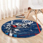 Geelong Cats Round Carpet Mascot Cartoon Football Illustration Style