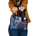 Geelong Cats Shoulder Handbag Mascot Cartoon Football Illustration Style