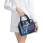 Geelong Cats Shoulder Handbag Mascot Cartoon Football Illustration Style