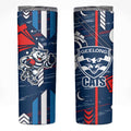 Geelong Cats Skinny Tumbler Mascot Cartoon Football Illustration Style