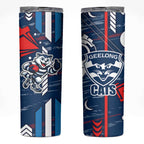 Geelong Cats Skinny Tumbler Mascot Cartoon Football Illustration Style