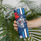Geelong Cats Skinny Tumbler Mascot Cartoon Football Illustration Style