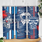 Geelong Cats Skinny Tumbler Mascot Cartoon Football Illustration Style