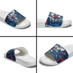 Geelong Cats Slide Sandals Mascot Cartoon Football Illustration Style