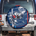 Geelong Cats Spare Tire Cover Mascot Cartoon Football Illustration Style