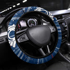 Geelong Cats Steering Wheel Cover Mascot Cartoon Football Illustration Style